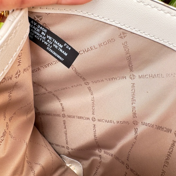 Michael Kors Jet Set Travel LG Double Zip Wallet Graphic Logo MK Pale Gold Multi - Picture 6 of 10